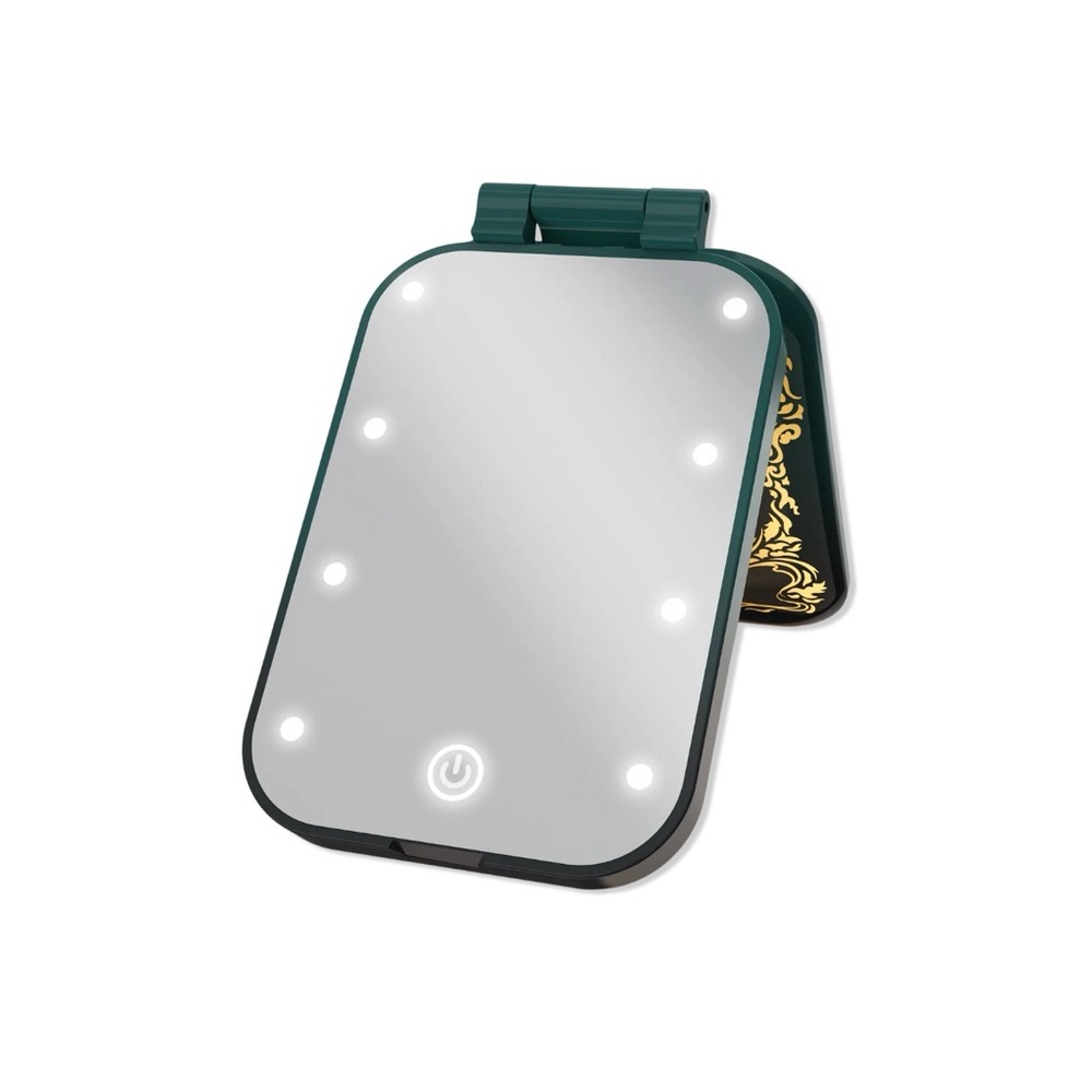 Wicked x Conair Elphaba LED-Lighted Compact Green Mirror NWB